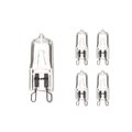 Bulbrite Pack of 5 75 Watt Dimmable Clear T4 Bi-Pin G9 Mini Halogen Light Bulbs, 5PK 860831